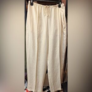 Madewell  Pintuck Cream satin pants